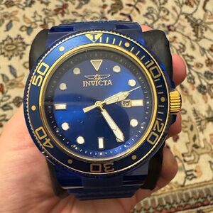 Invicta Royal Blue and Gold Dive Watch